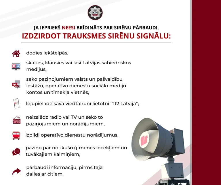 Valmierā 2. jūnijā skanēs trauksmes sirēnas