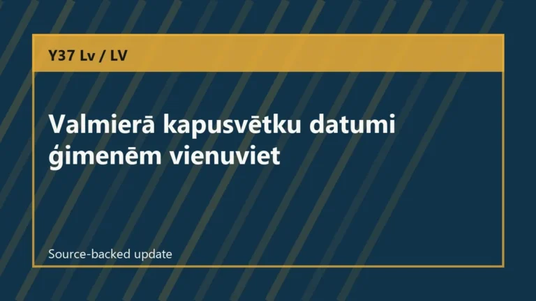 Valmierā kapusvētku datumi ģimenēm vienuviet