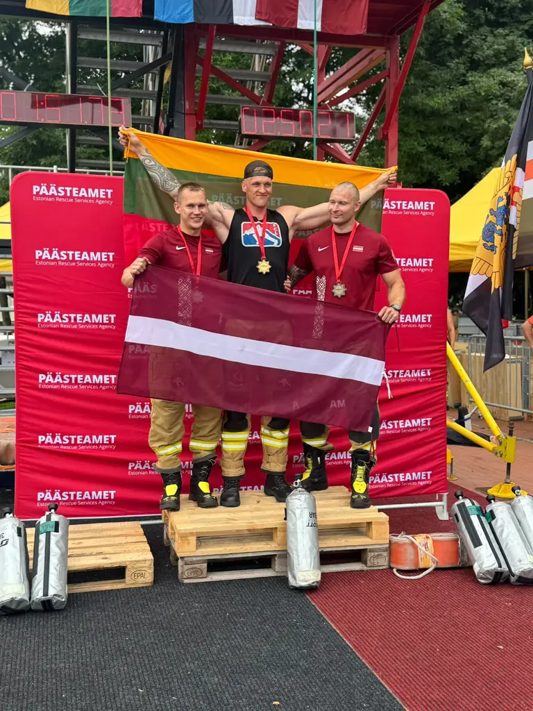 Jelgavas ugunsdzēsēji izcīna sudrabu Baltijas čempionātā