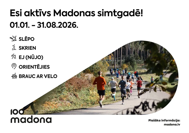Madonā noslēgs simtgades izaicinājumu ar skrējienu Smeceres silā